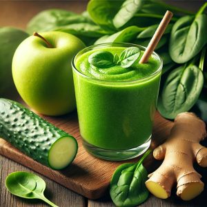 Batido Verde de Espinacas y Jengibre