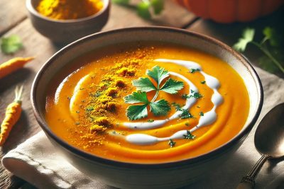 Sopa de Calabaza con Curcuma