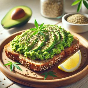 Tostada de Aguacate con Semillas de Canamo